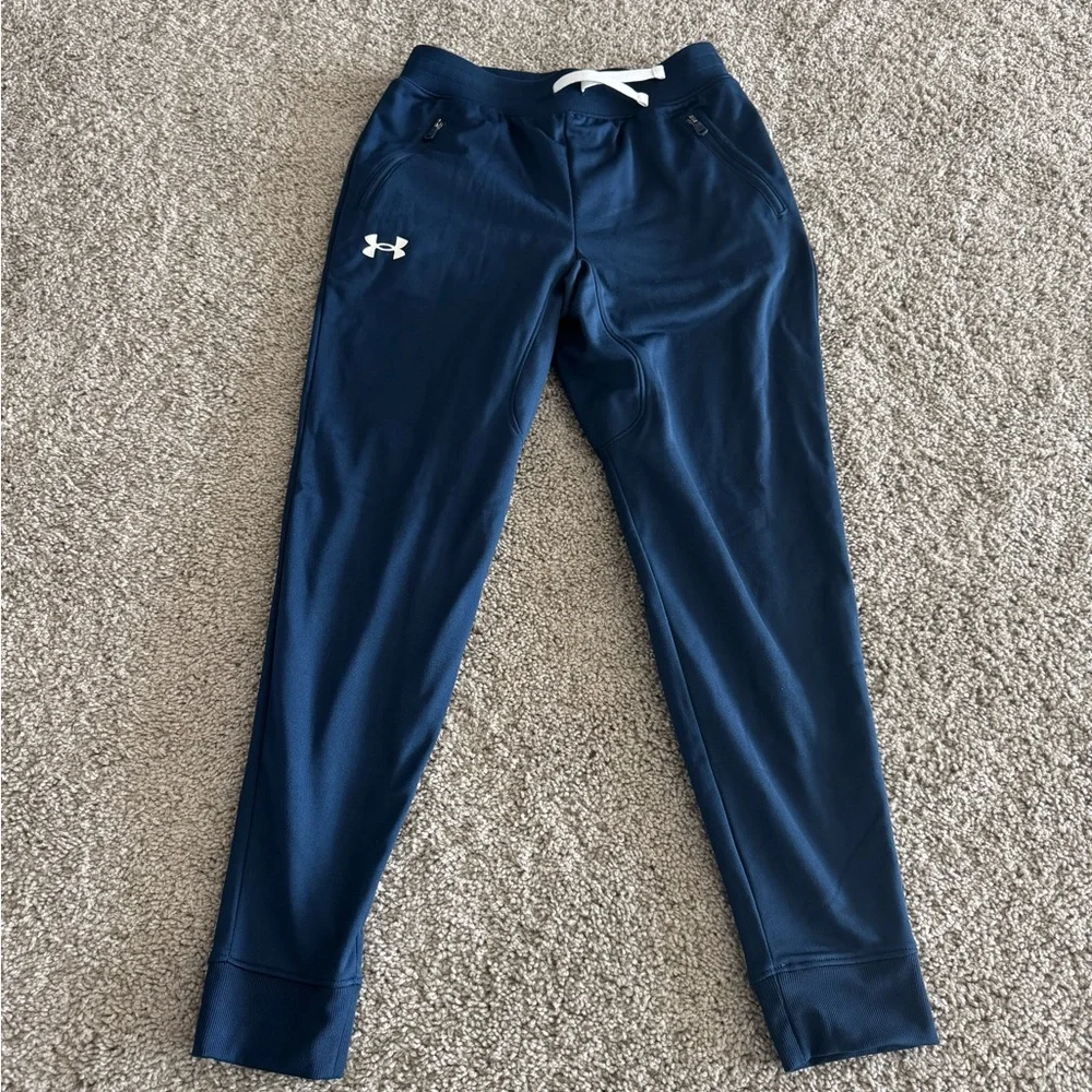 Under Armour Kids' Blue Jogger Pants - Picture 1 of 4